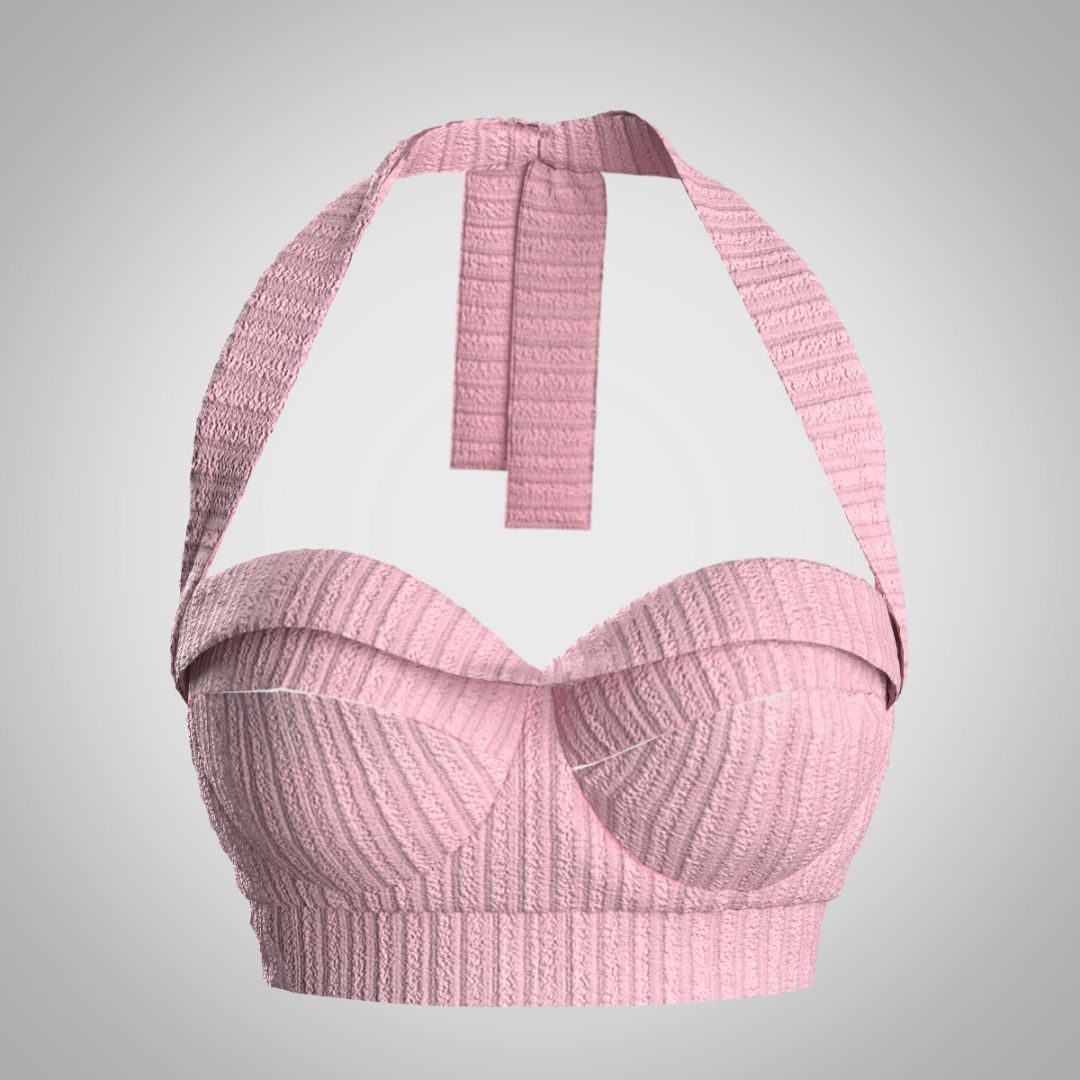 Топ-балконет из трикотажа в рубчик 2914.18 ARDI розовый