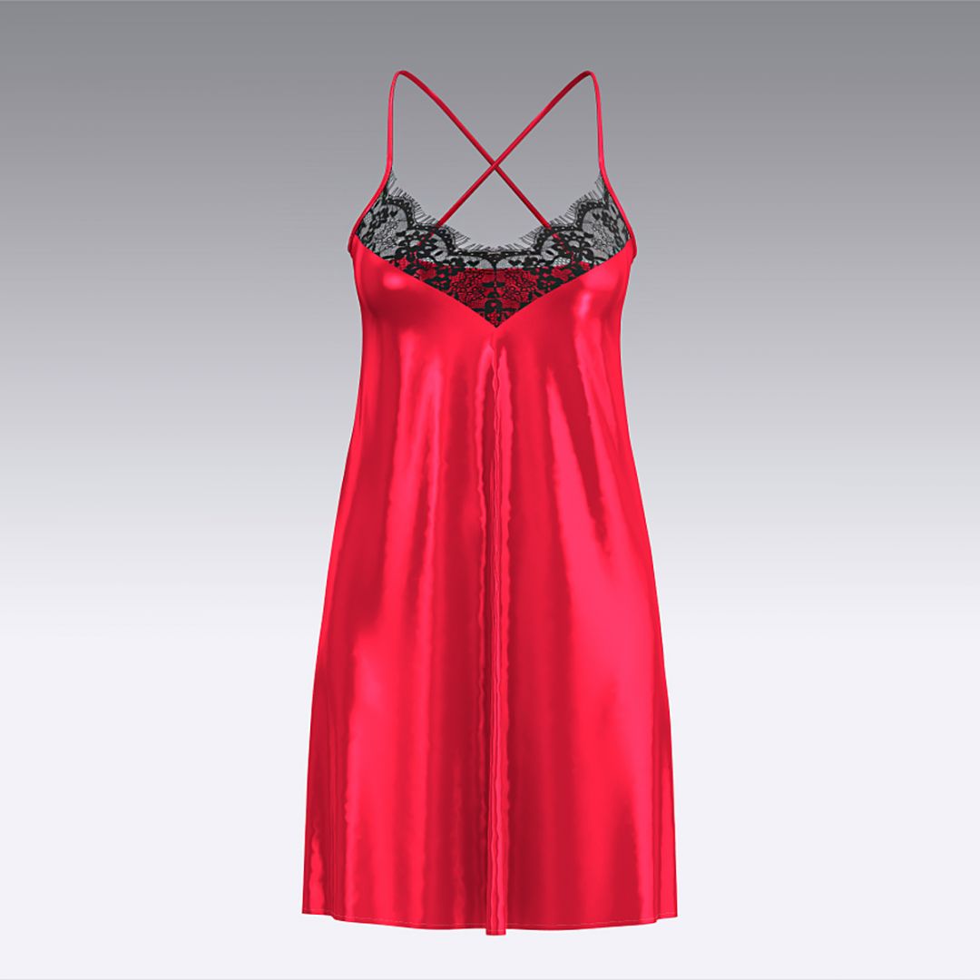 Ночная сорочка из шелка и кружева 2944.43 ARDI красный