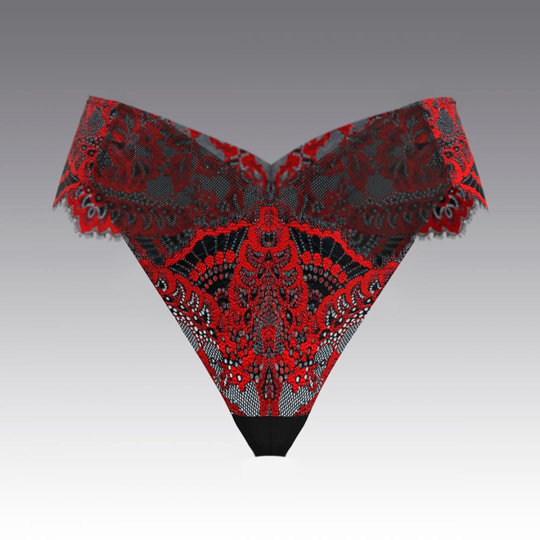 Бразилиано "чайка" из кружева Шантильи 4059.22 ARDI красный