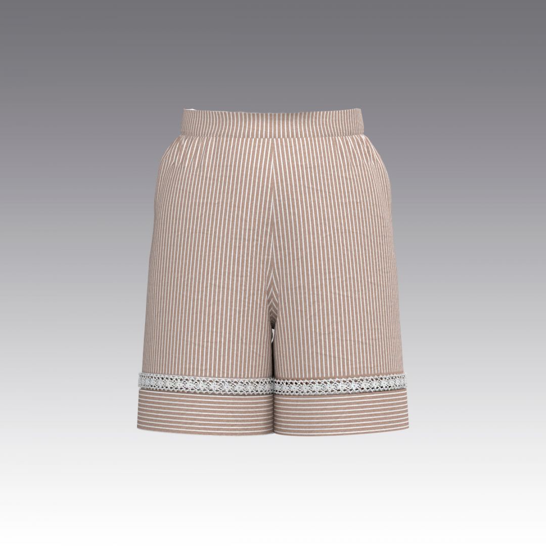 Шорты в пижамном стиле из вареного хлопка 2980.55 ARDI бежевый