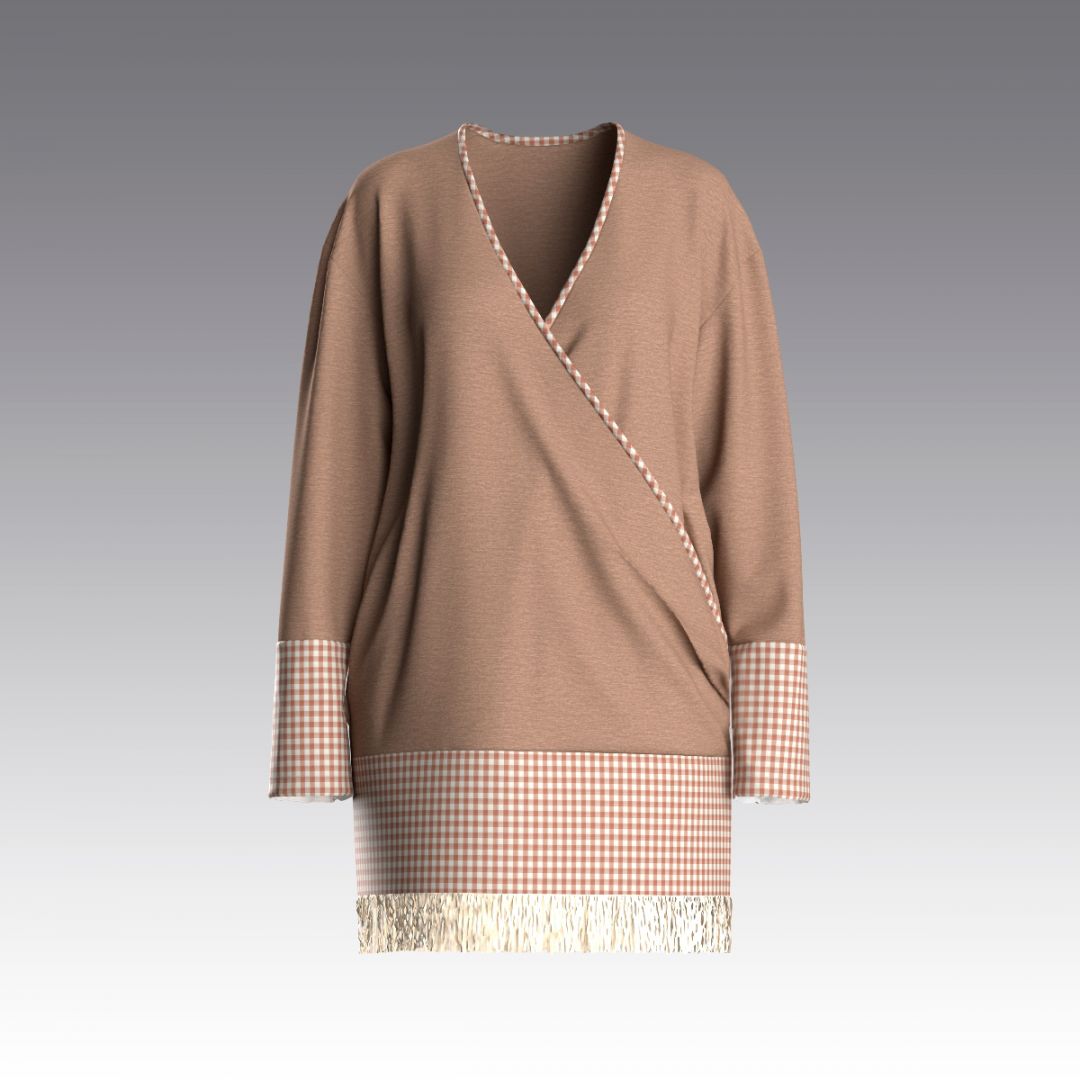 Туника с запахом из бамбука 4091.54 ARDI бежевый