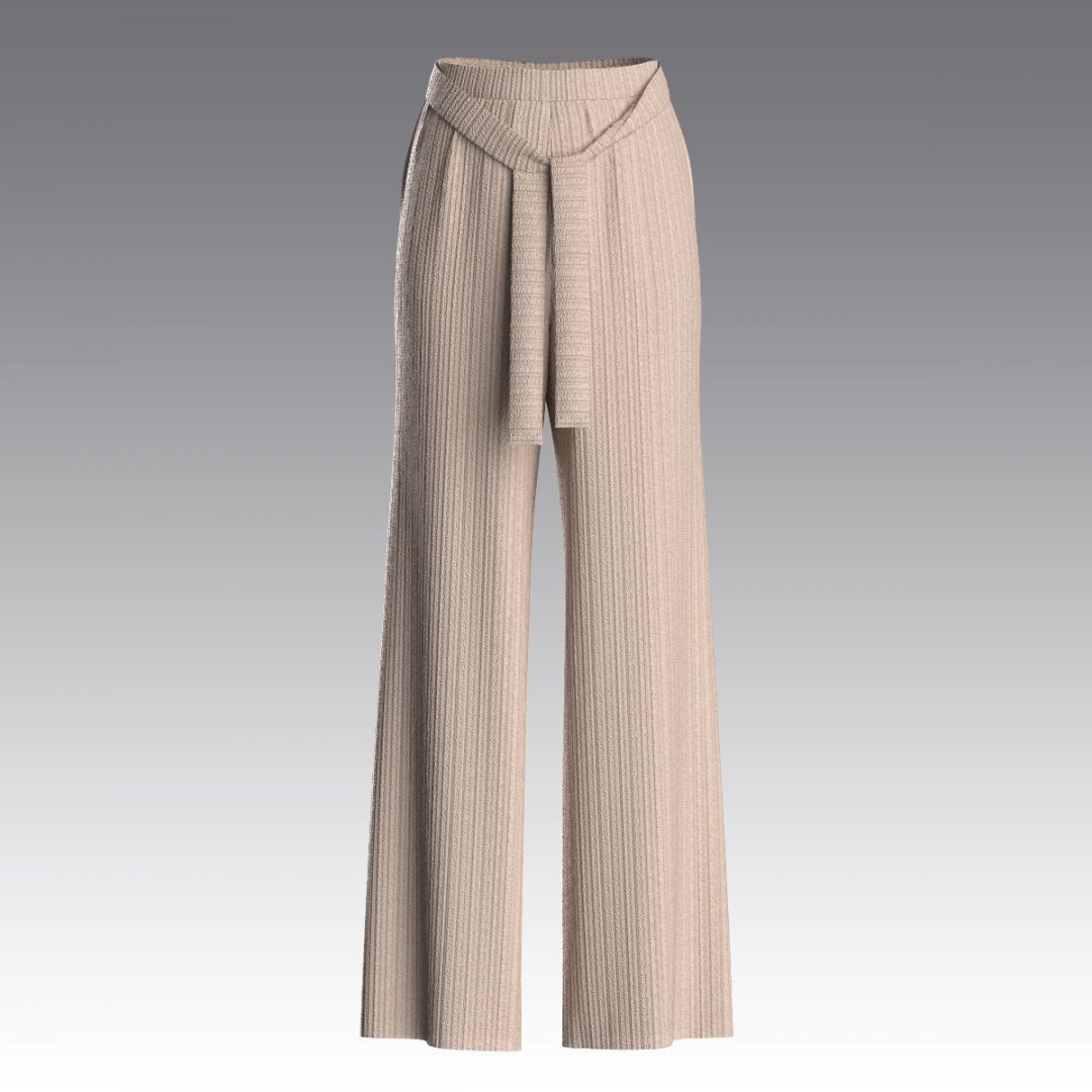 Брюки  из трикотажа в рубчик 2896.58 ARDI бежевый