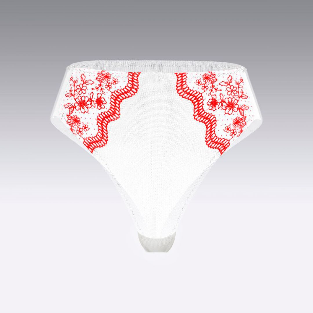 Высокие бразилиано с вышивкой 2950.21 ARDI белый