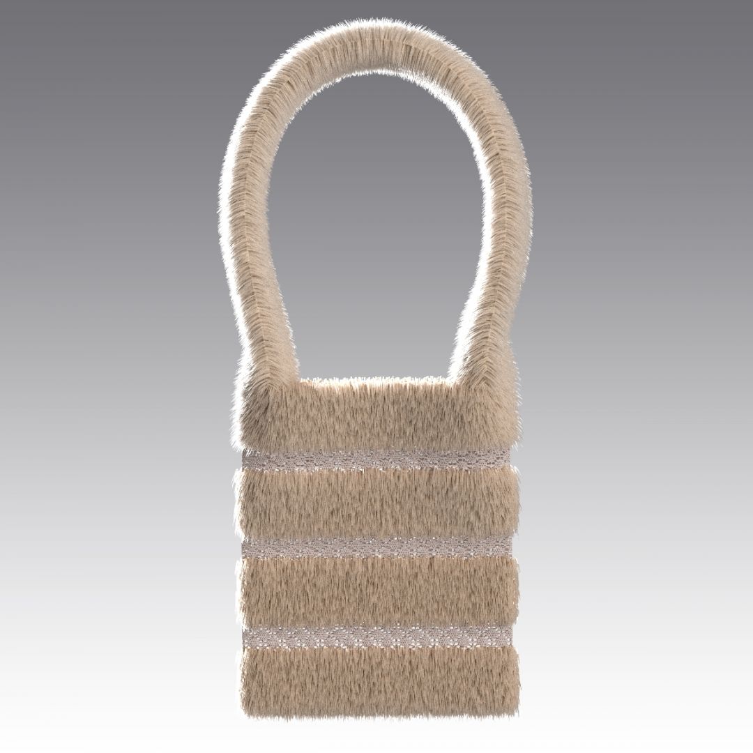 Сумка-шоппер из шерстяного меха и кроше 4032.60 ARDI латте