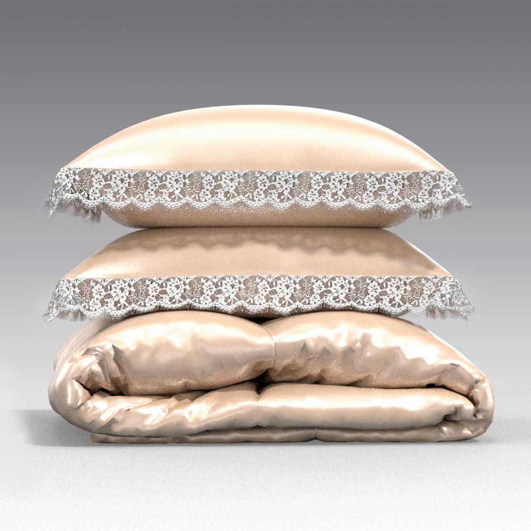 Комплект белья из шелка с кружевом 5008.01 ARDI янтарь
