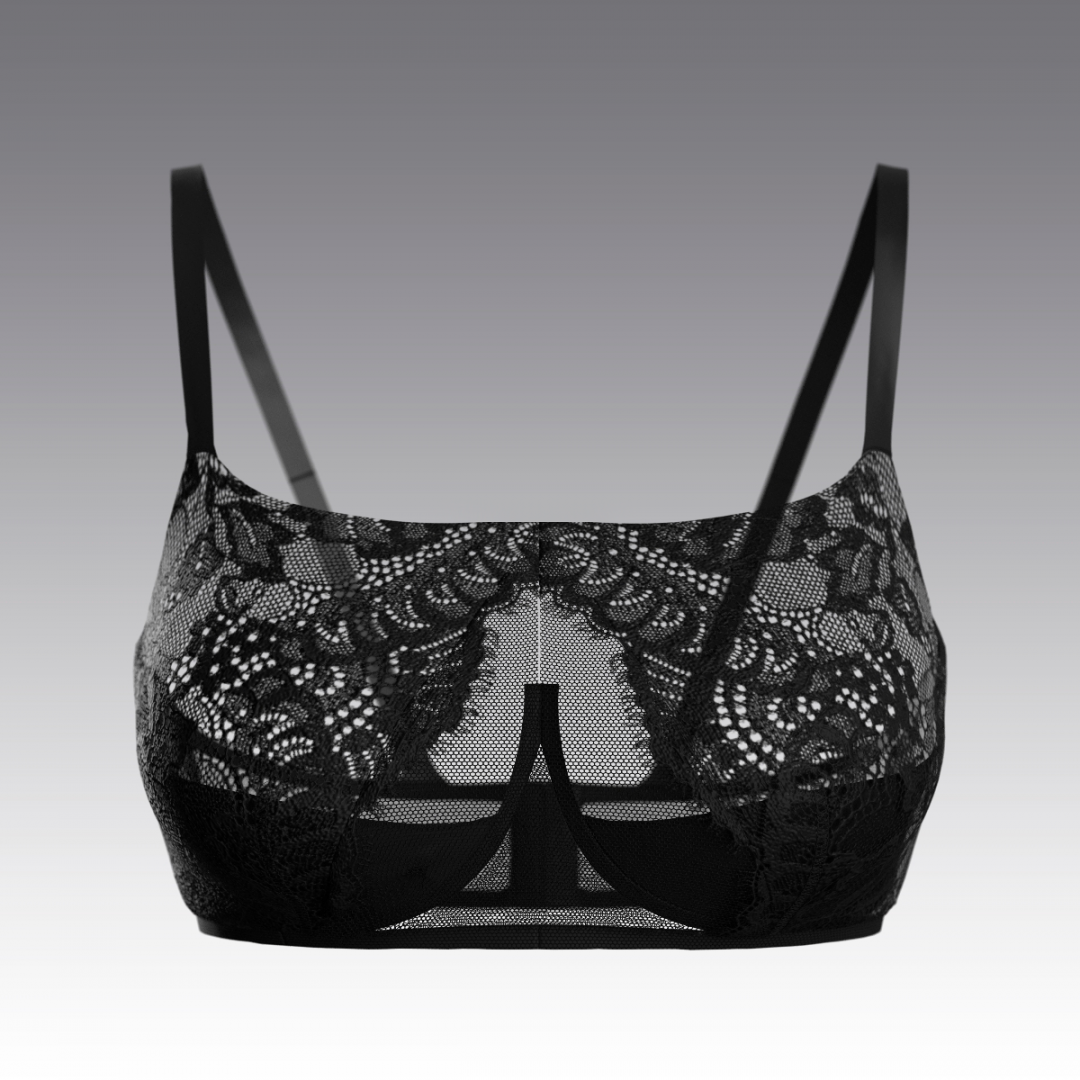 Бюстгальтер-холтер из кружева Шантильи 4044.10 ARDI черный