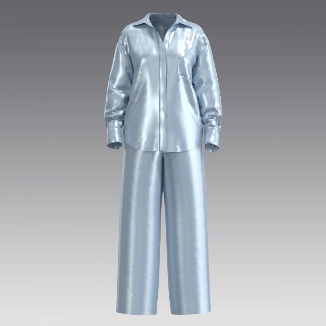 Комплект из шелка 4067.54.58 ARDI голубой