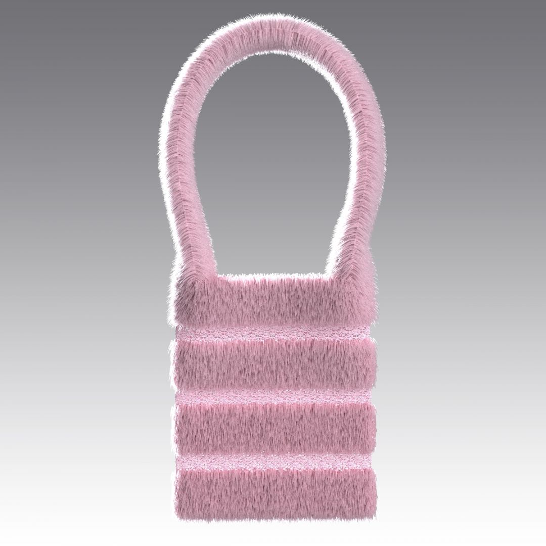 Сумка-шоппер из шерстяного меха и кроше 4027.60 ARDI карамель