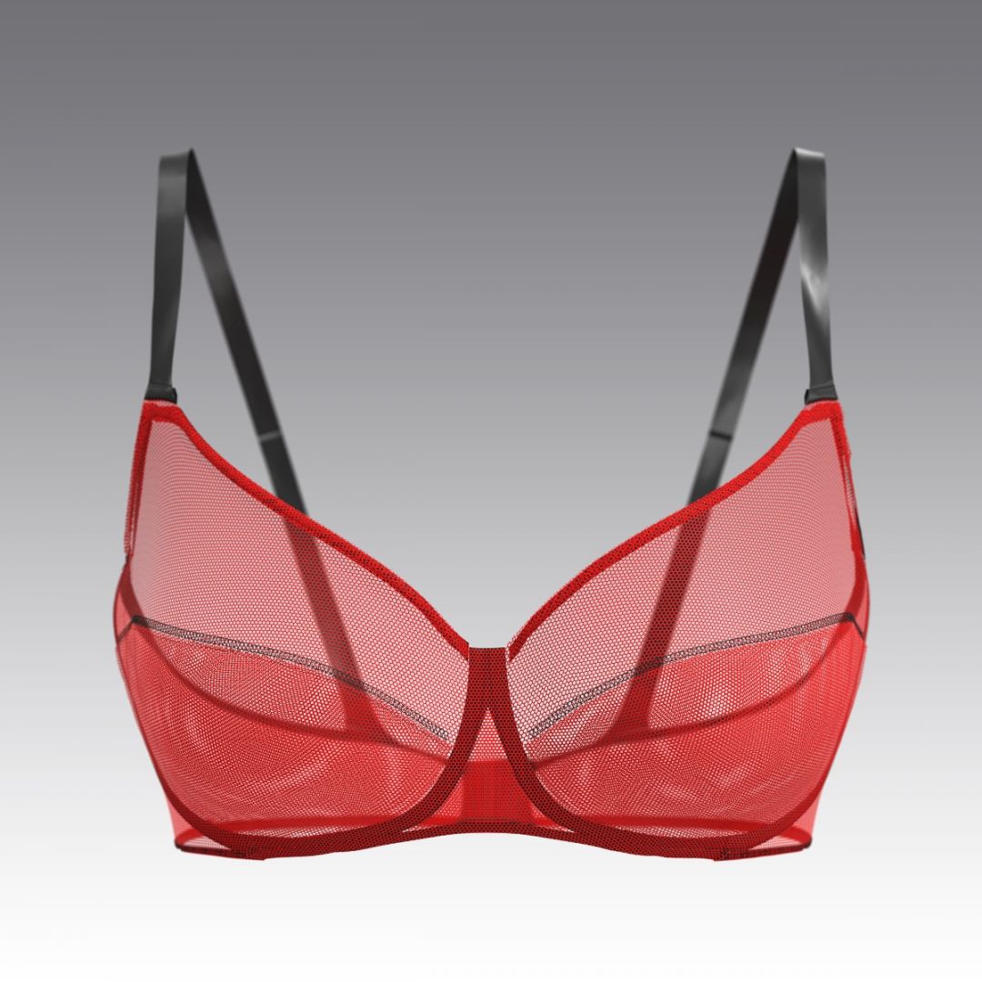 Бюстгальтер из сетки 4010.12 ARDI красный