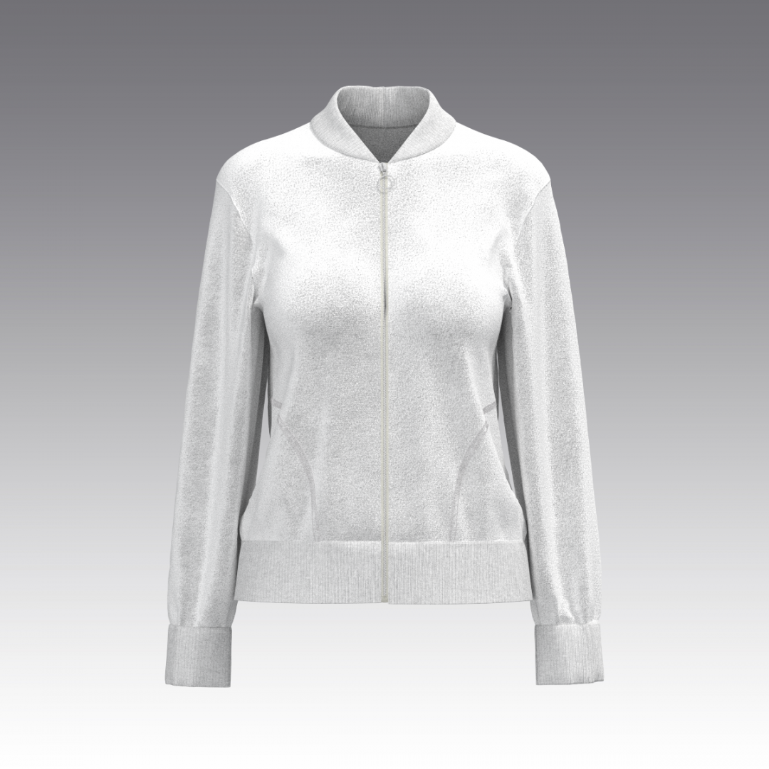 Бомбер из бархата 2976.45 ARDI белый