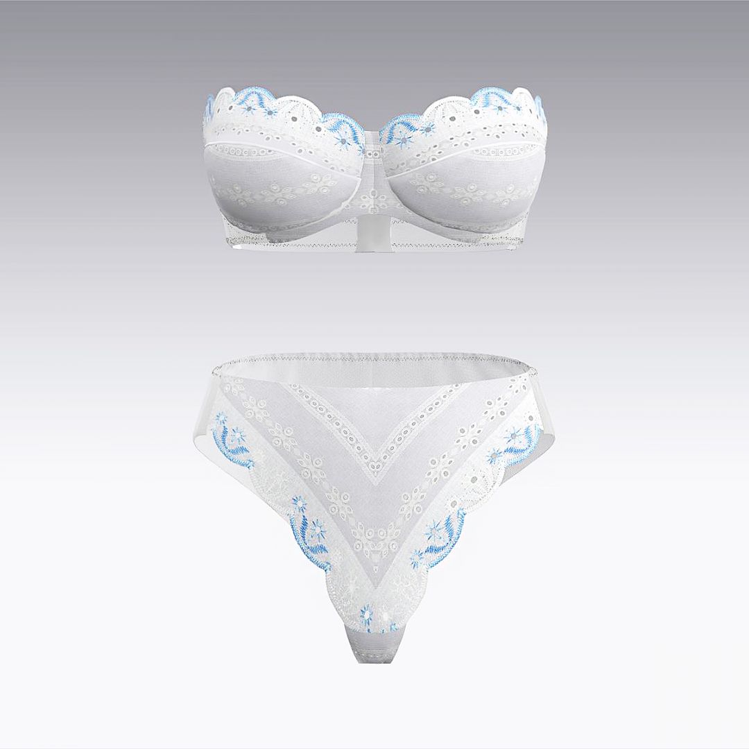 Комплект со съемными бретелями из шитья 2934.18.21 ARDI белый