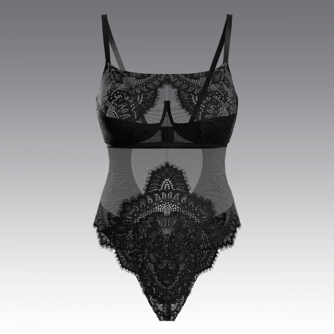 Боди с кружевом 4044.36 ARDI черный