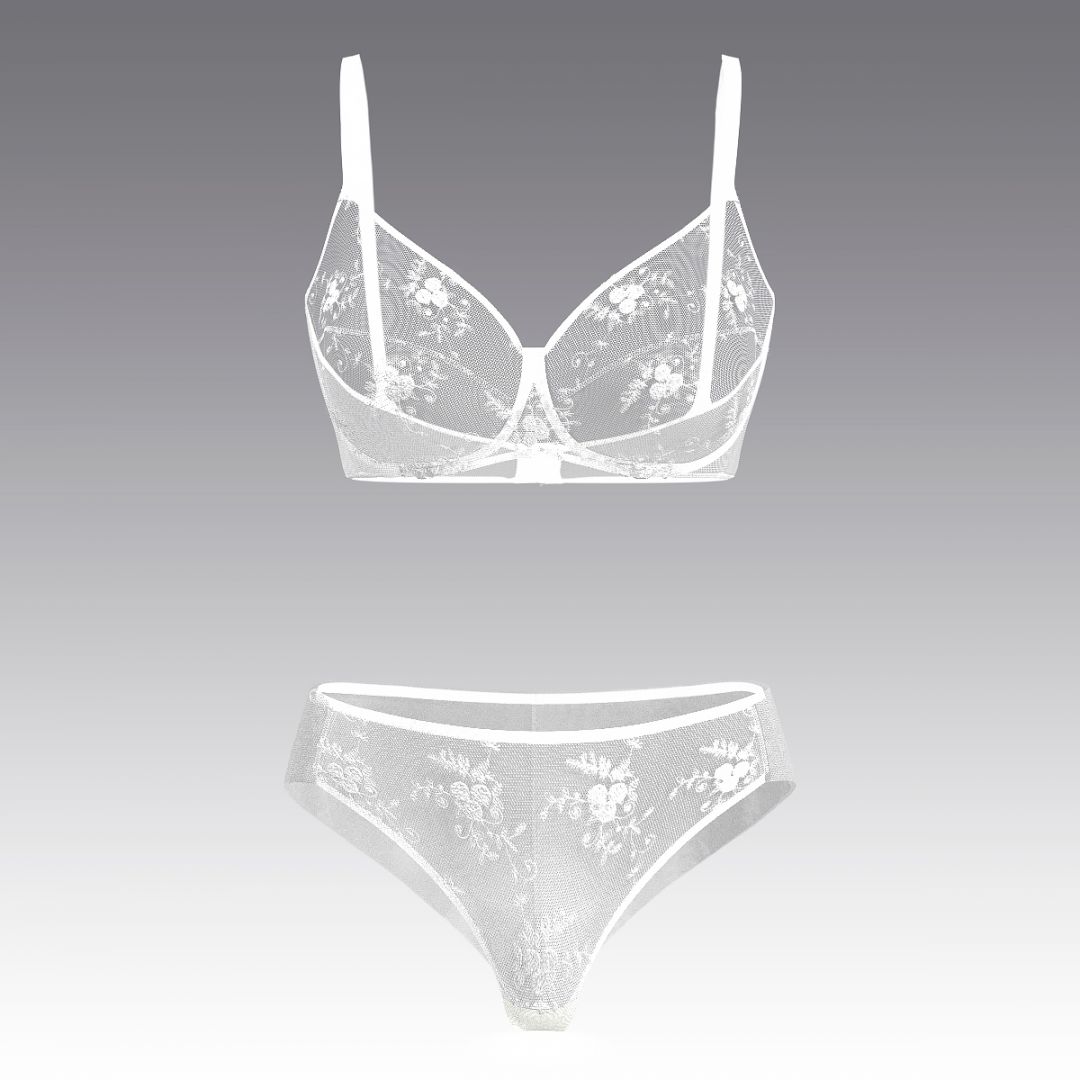 Комплект из тюля с вышивкой 4065.12.21 ARDI белый