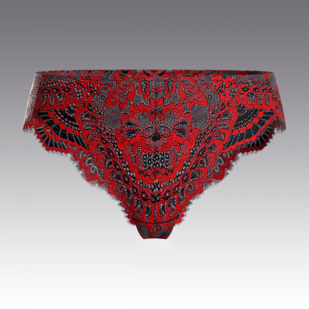 Слипы из кружева Шантильи 4059.23 ARDI красный