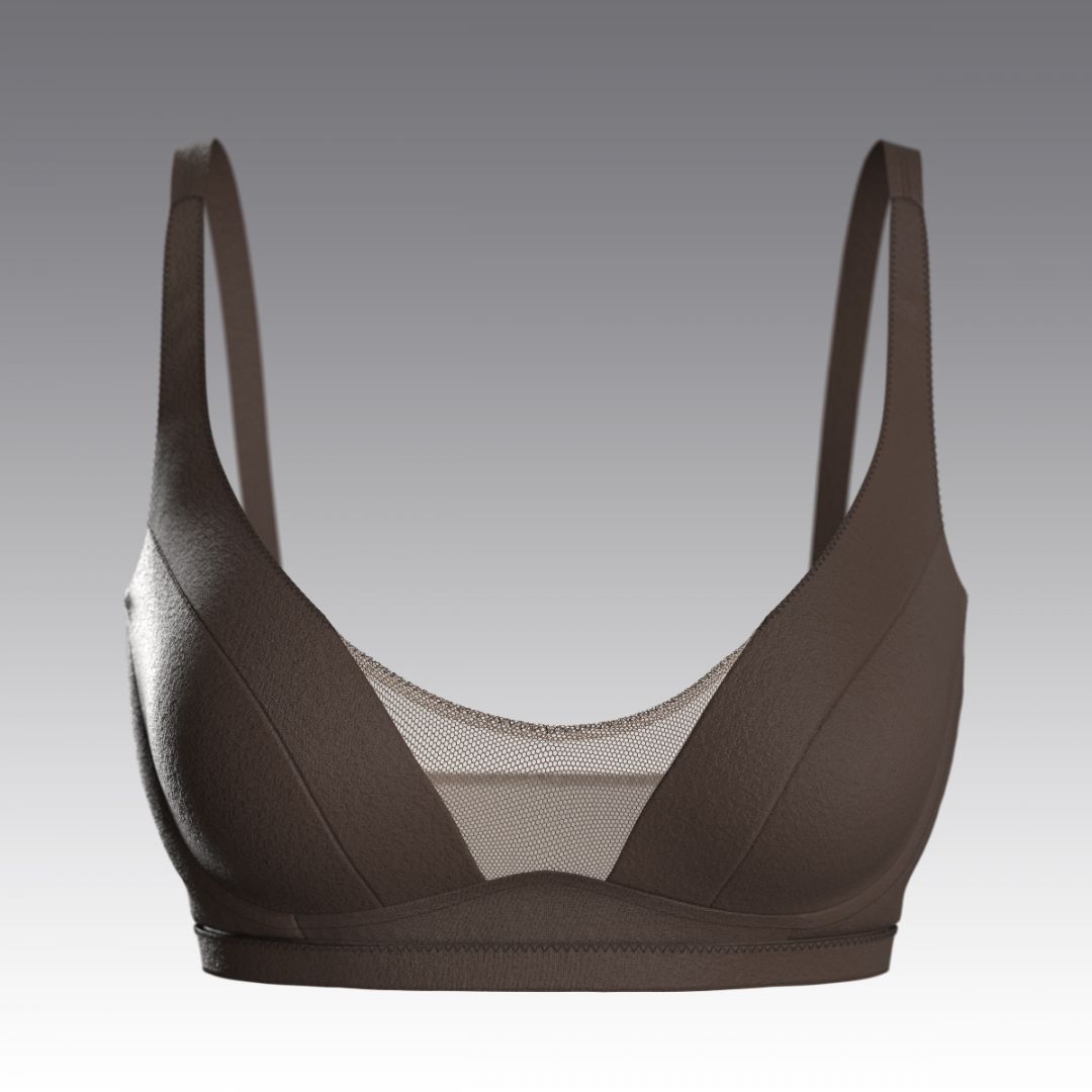 Купальный лиф со вставками из сетки 3054.13 ARDI мокко