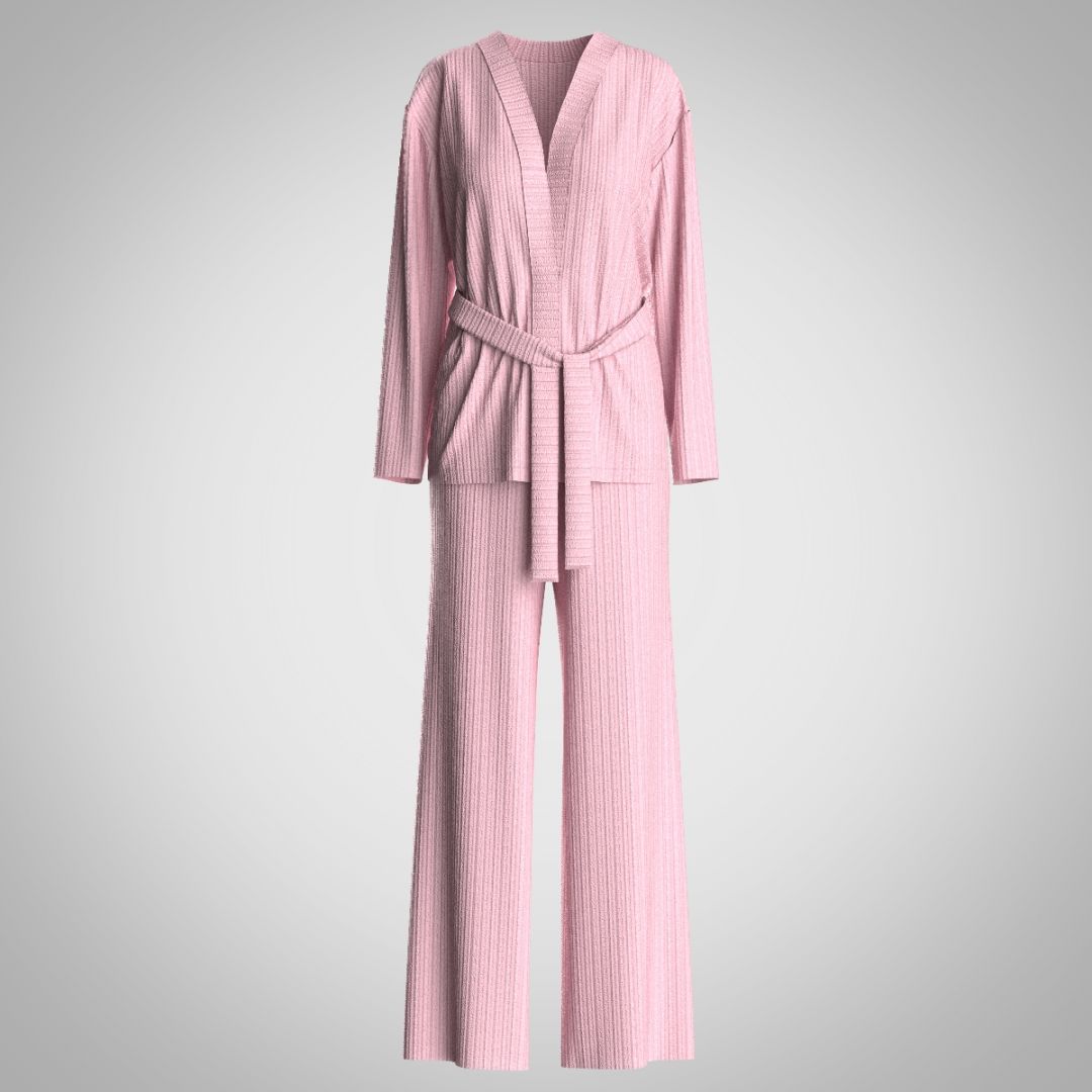 Комплект из трикотажа в рубчик 2914.45.58 ARDI розовый