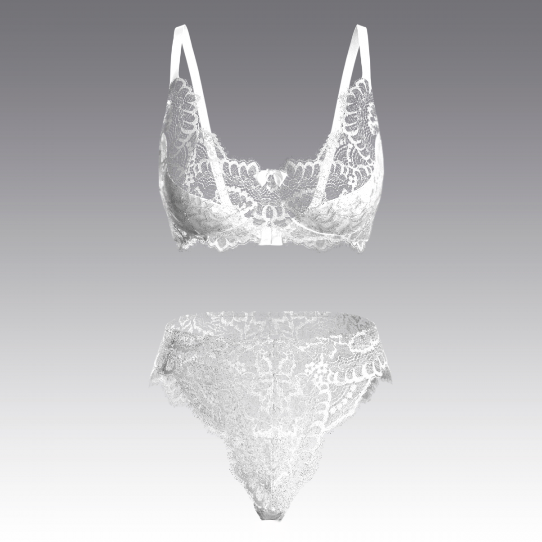 Комплект из кружева Шантильи 4045.16.21 ARDI белый