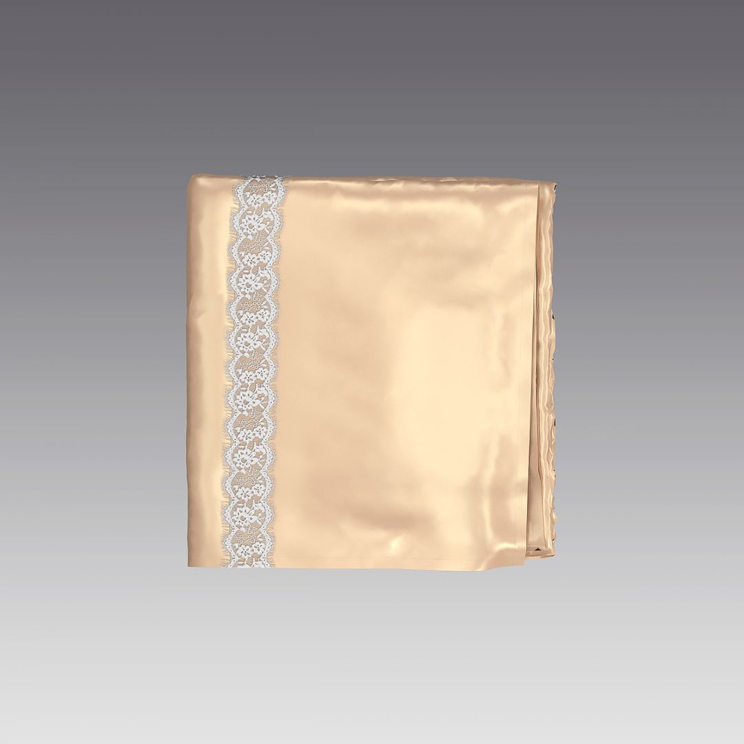 Простыня из шелка с кружевом 5008.06 ARDI янтарь