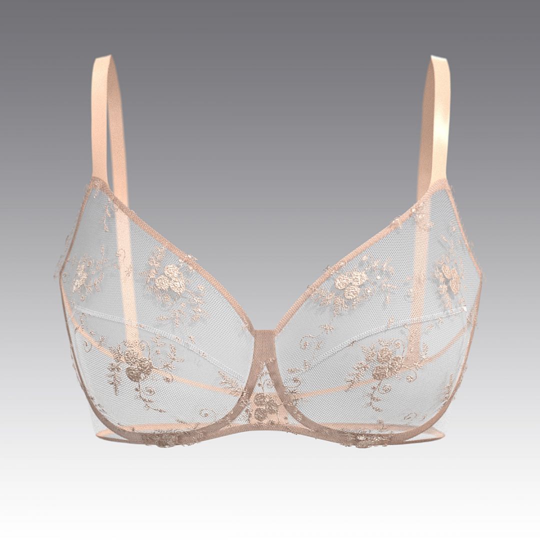 Бюстгальтер из тюля с вышивкой 2995.12 ARDI сливочный 