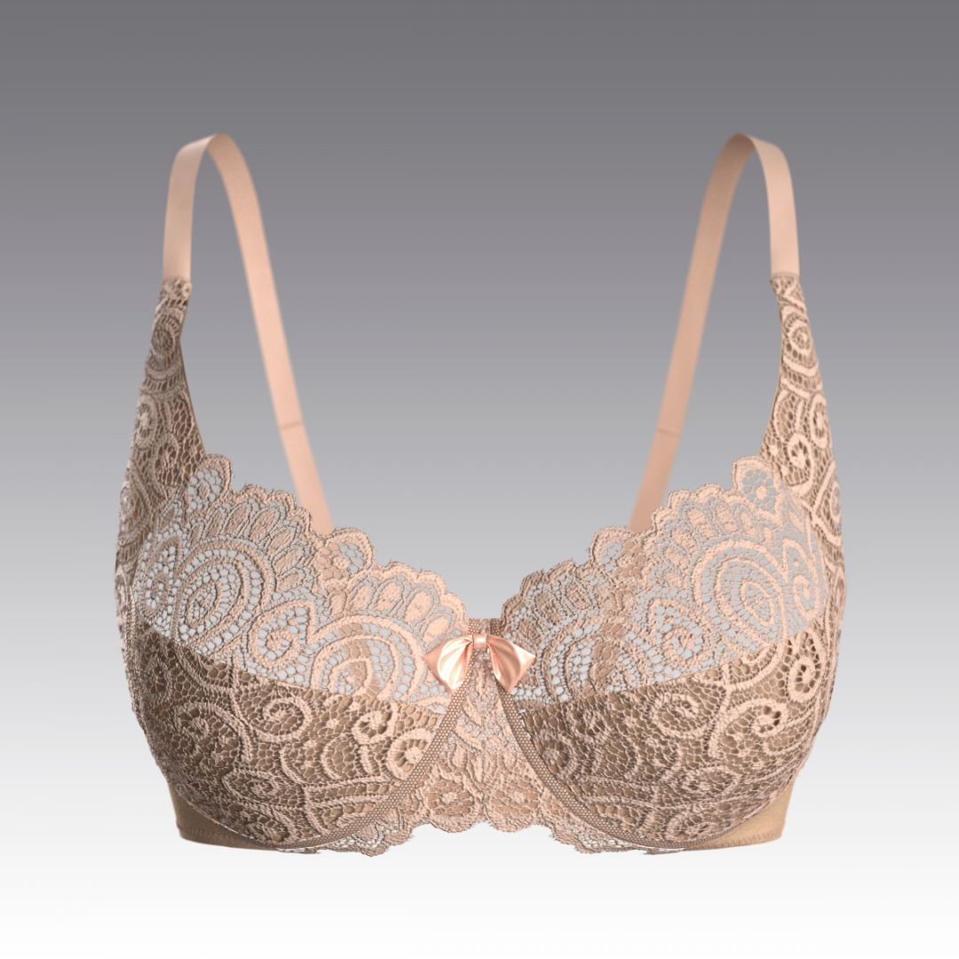 Бюстгальтер из хлопка с кружевом 4023.15 ARDI бежевый