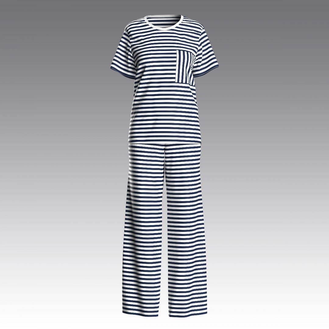 Комплект с брюками в полоску 4021.52.58 ARDI белый