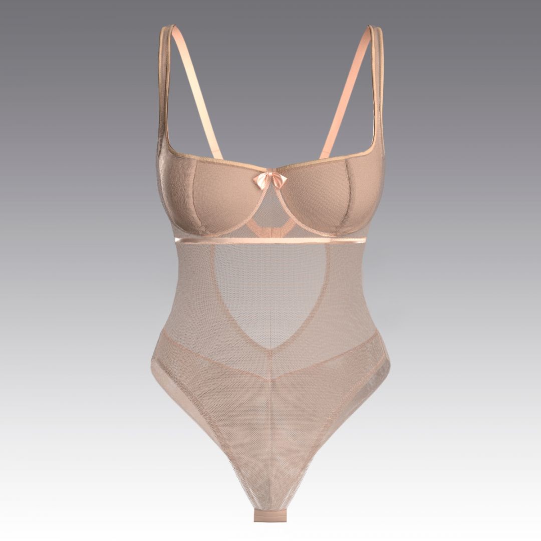 Базовое боди из сетки, бежевый 2821.33 ARDI бежевый