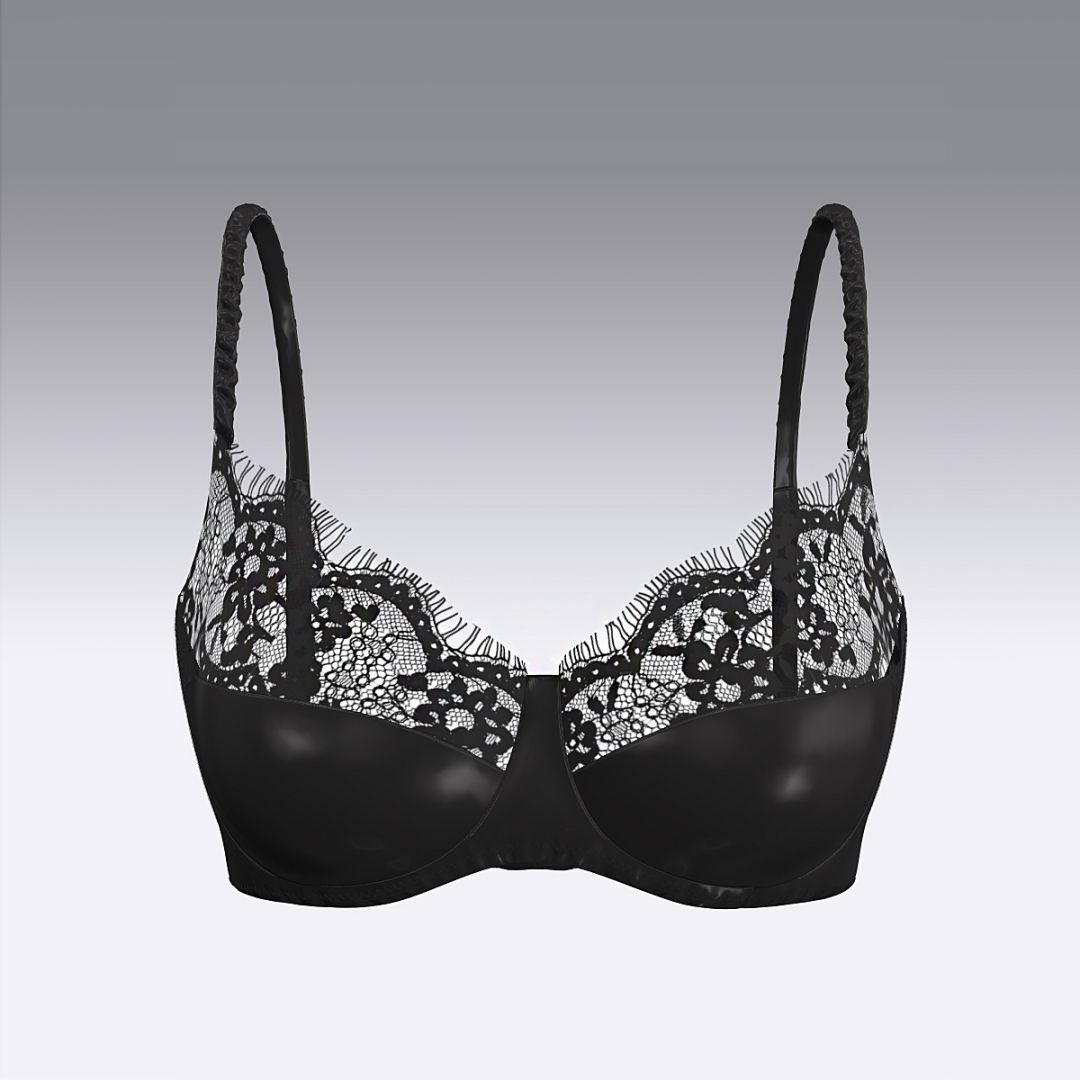 Бюстгальтер из шелка и кружева 2939.12 ARDI черный