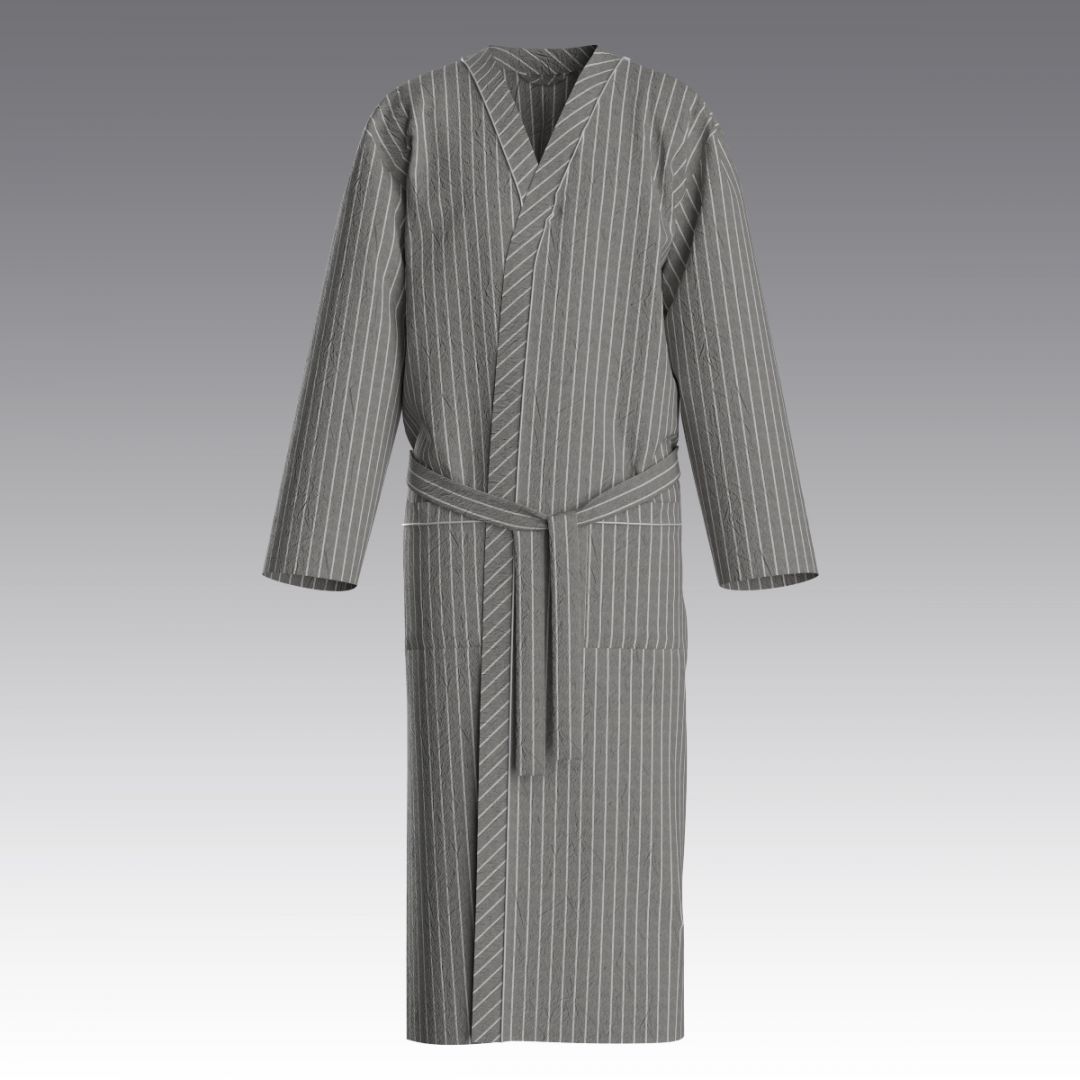 Мужской халат из вареного хлопка 2981.98 ARDI серый