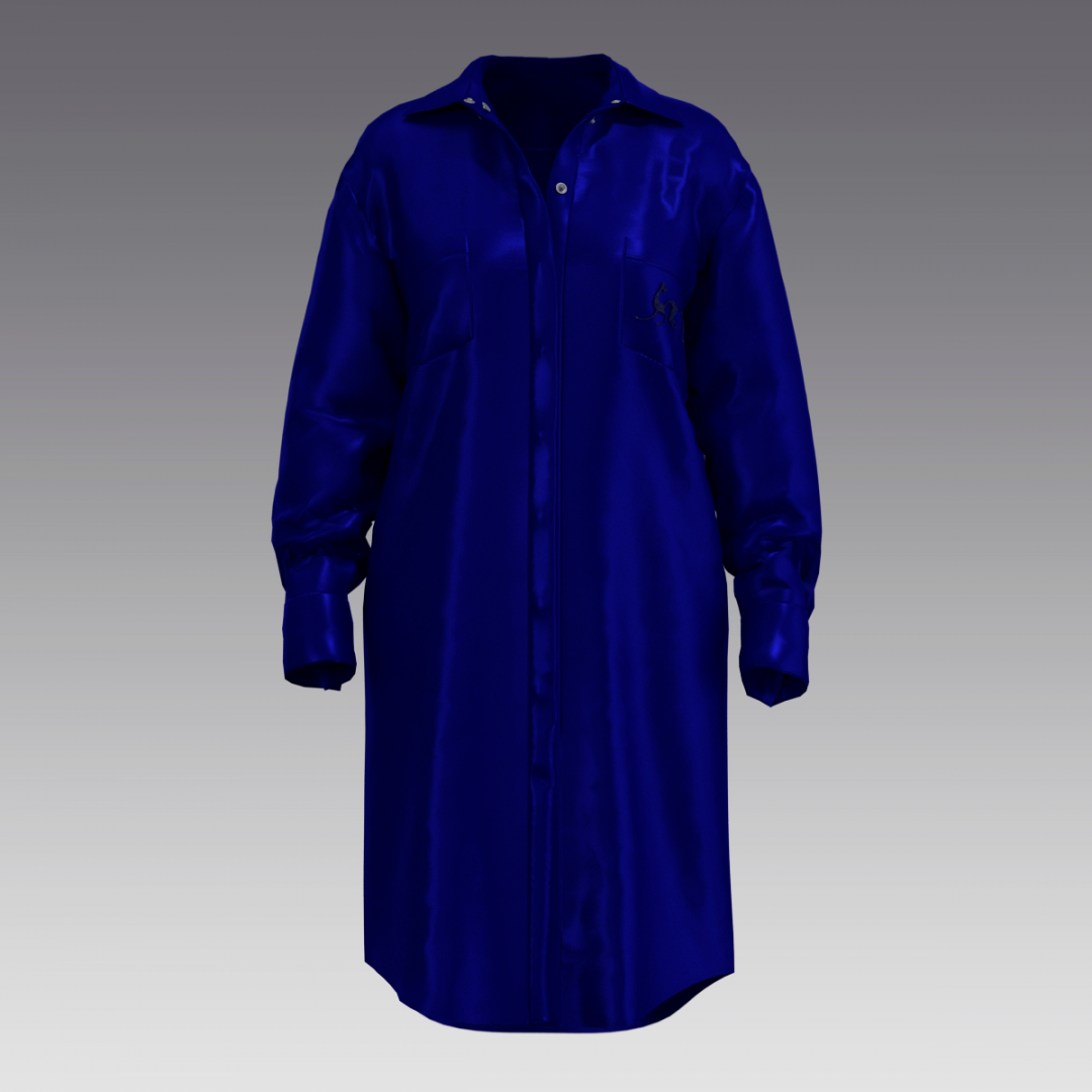 Платье-рубашка из шелка 2059.55.9 ARDI синий