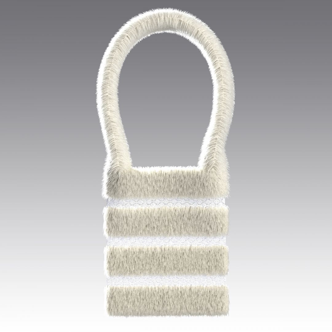 Сумка-шоппер из шерстяного меха и кроше 4025.60 ARDI молочный