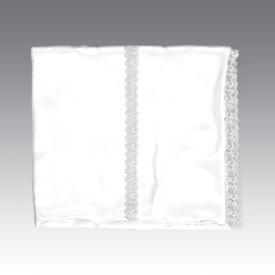 Пододеяльник из шелка с кружевом 5005.07 ARDI белый