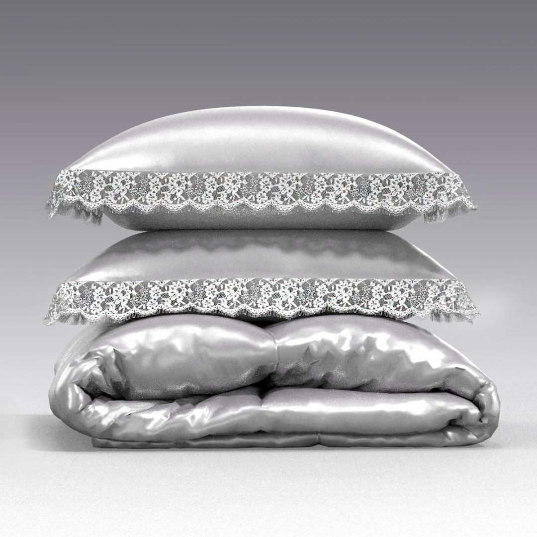 Комплект белья из шелка с кружевом 5006.01 ARDI серый