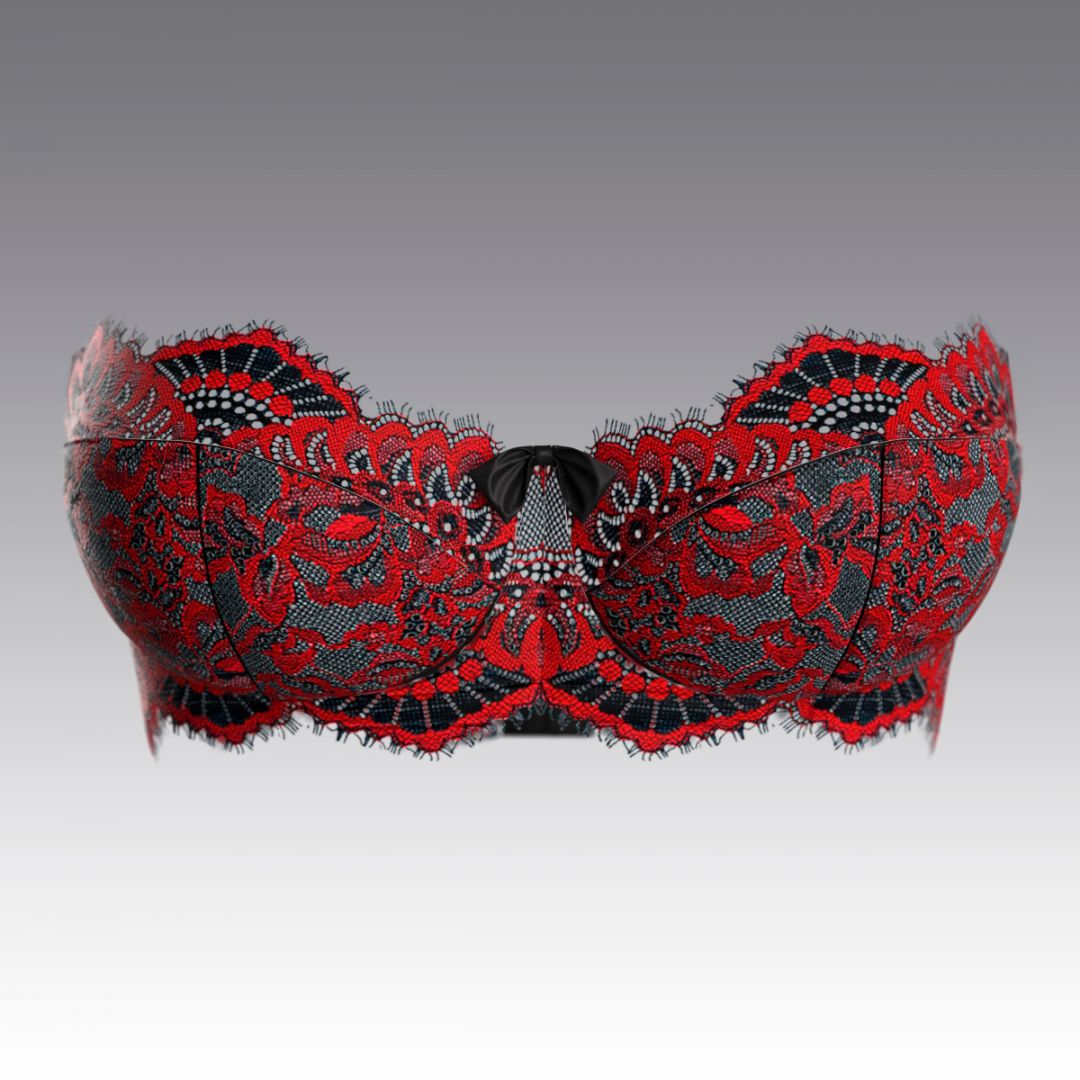 Бюстгальтер-балконет из кружева Шантильи 4059.18 ARDI красный