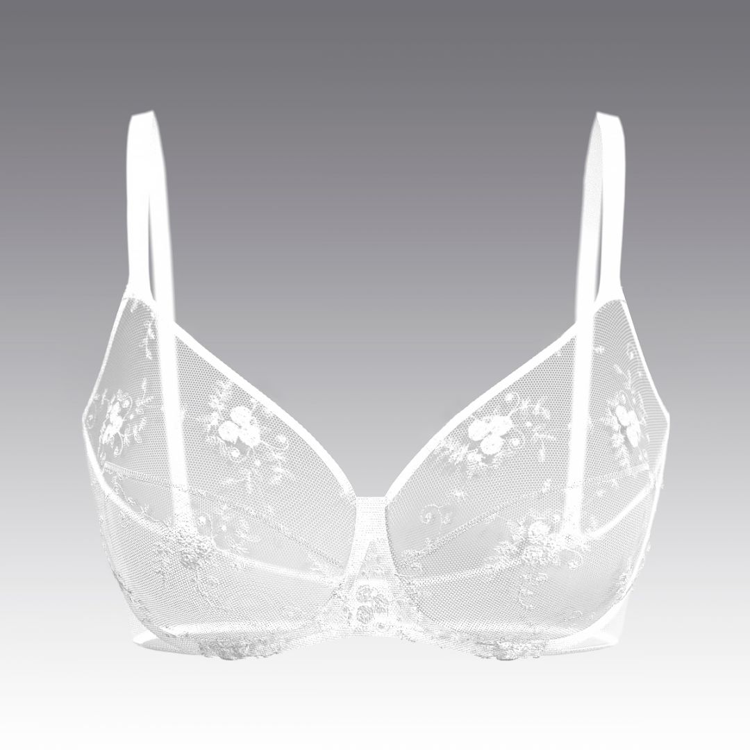 Бюстгальтер из тюля с вышивкой 4065.12 ARDI белый