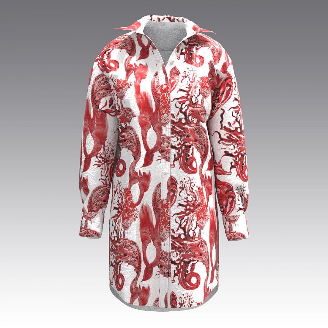 Платье-рубашка Corals из хлопка 3030.49 ARDI красный