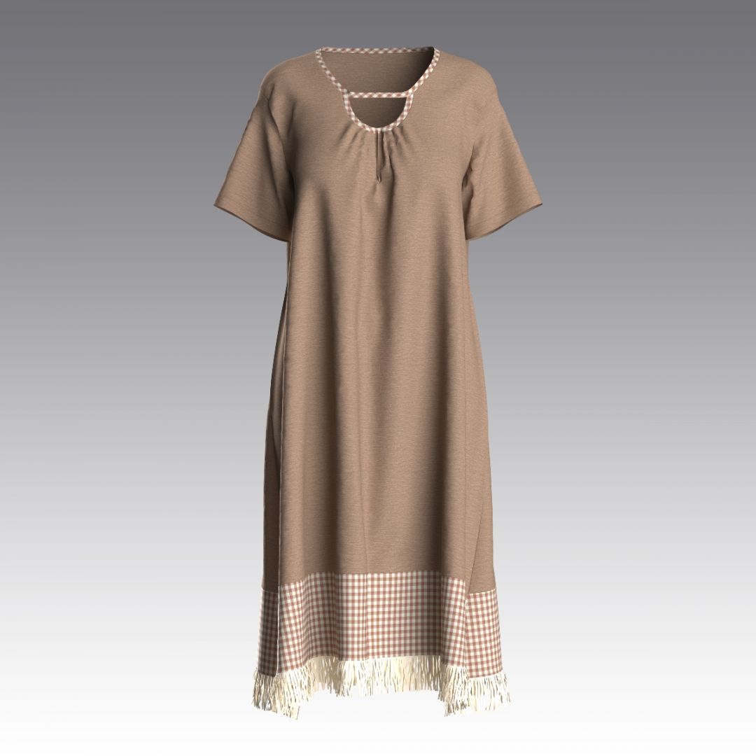 Домашнее платье из бамбука 4091.47 ARDI бежевый