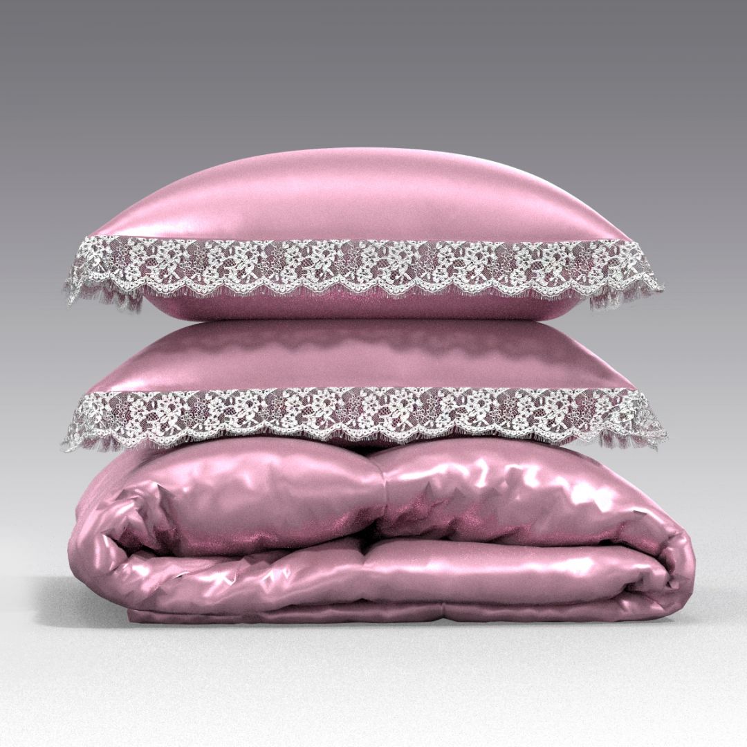 Комплект белья из шелка с кружевом 5007.01 ARDI пион