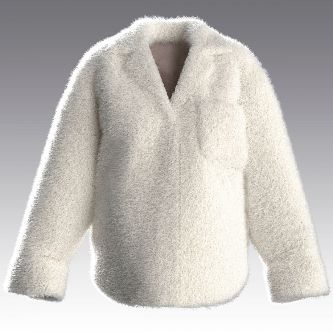 Шуба-рубашка R2897-54 ARDI молочный