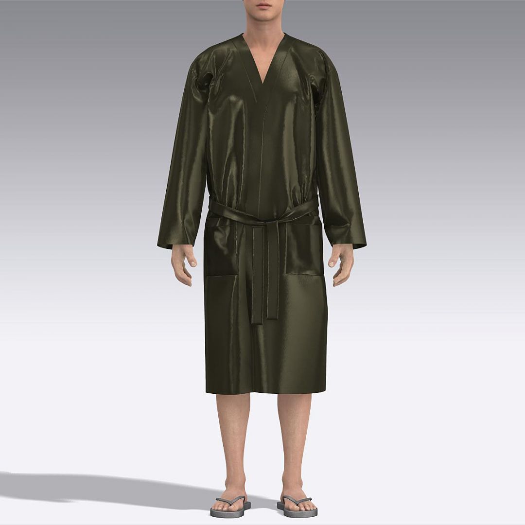 Халат мужской из шелка 7004.98 ARDI хаки