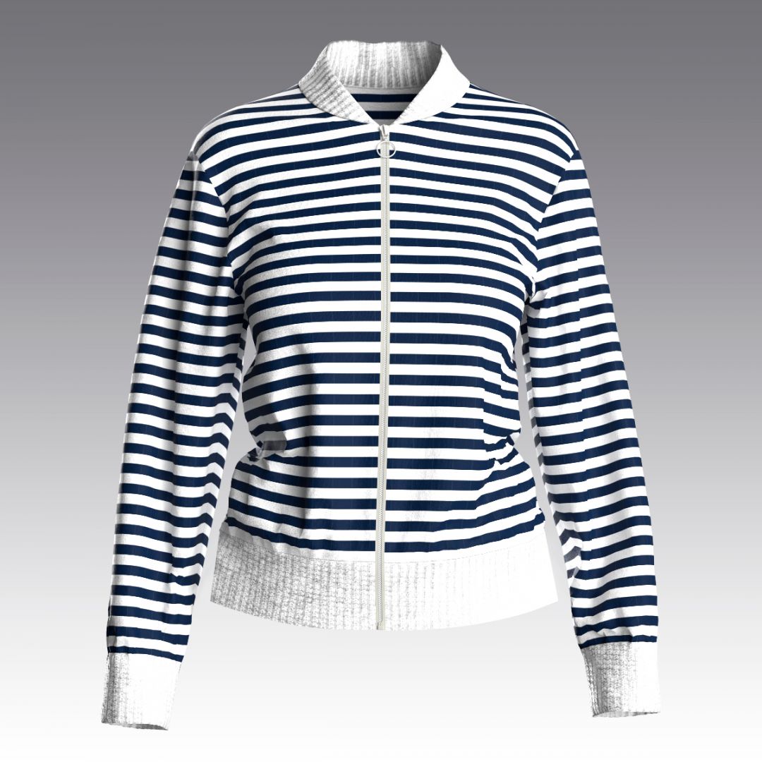 Бомбер в полоску 4021.45 ARDI белый