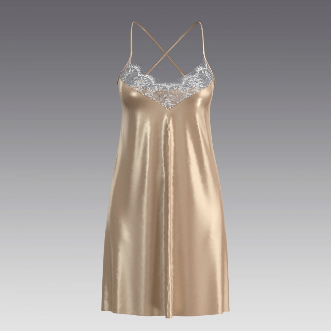 Ночная сорочка из шелка и кружева 5008.42 ARDI янтарь