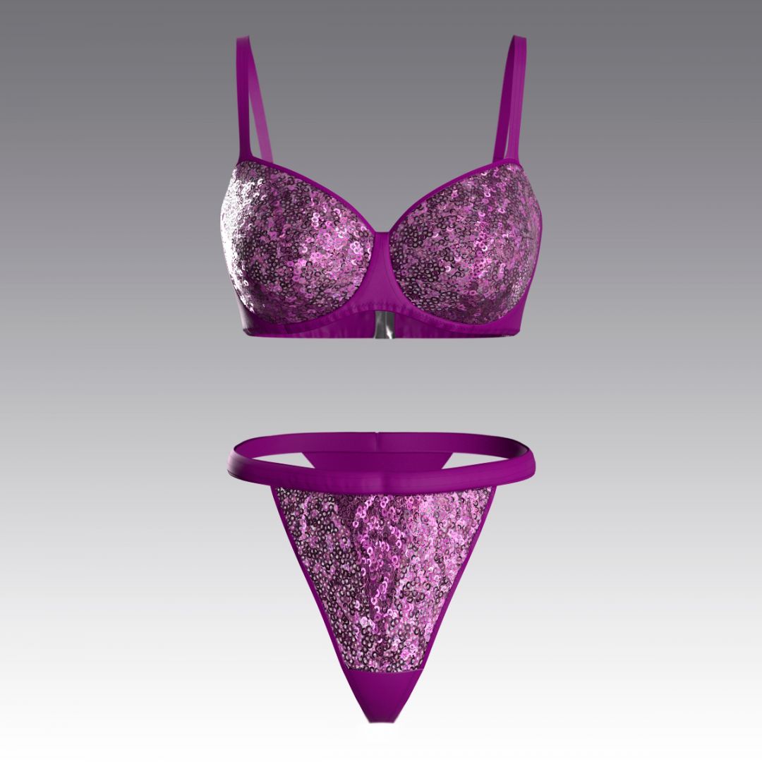 Купальник с пайетками 3039.12.20 ARDI фиалковый