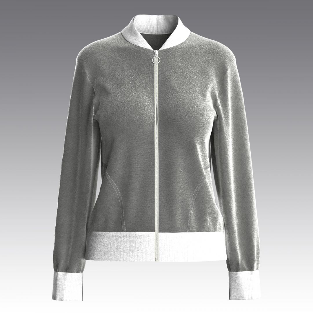 Бомбер из бархата 4050.45 ARDI серый