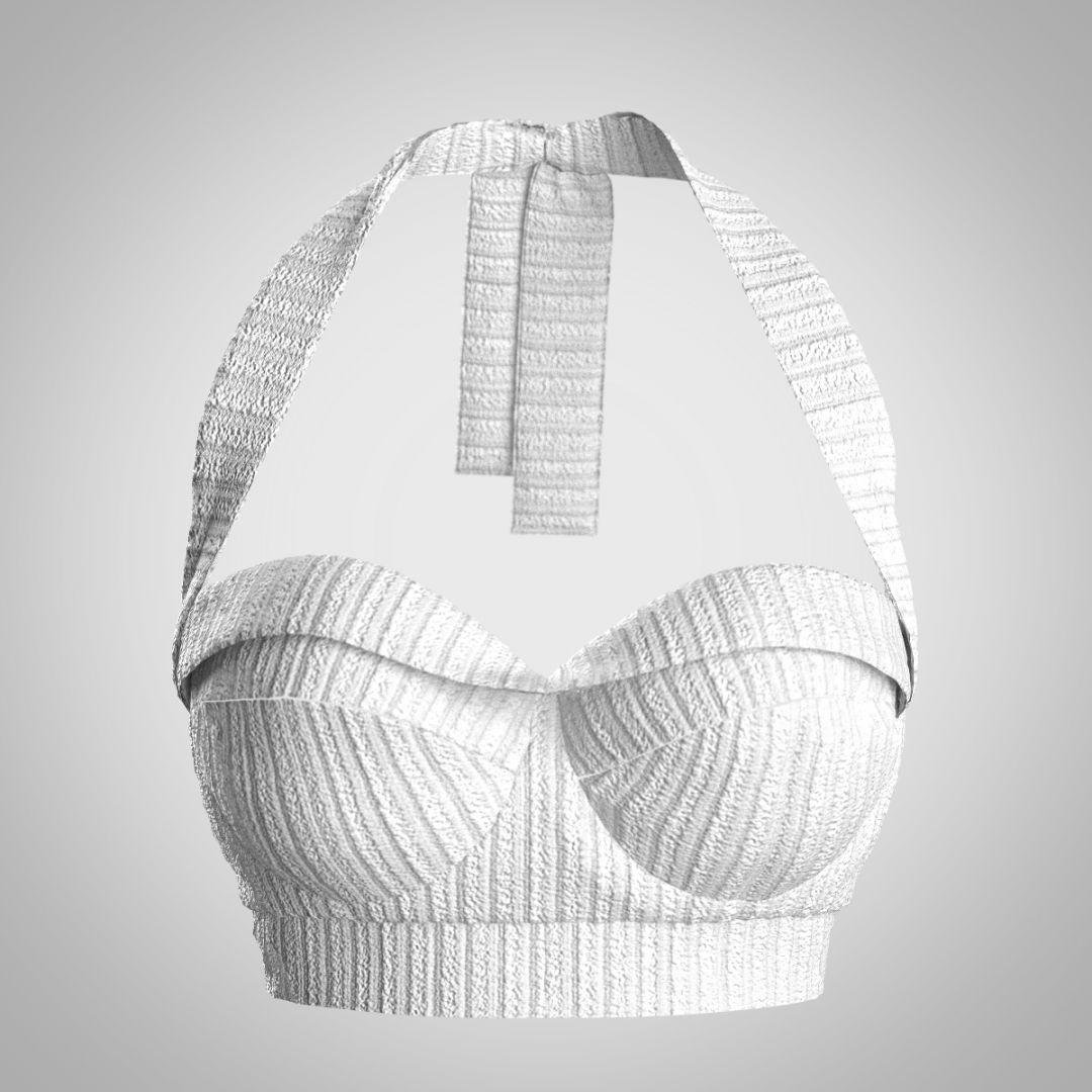 Топ-балконет из трикотажа в рубчик 2913.18 ARDI молочный