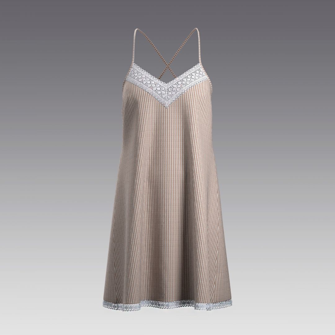 Ночная сорочка из вареного хлопка 2980.43 ARDI бежевый