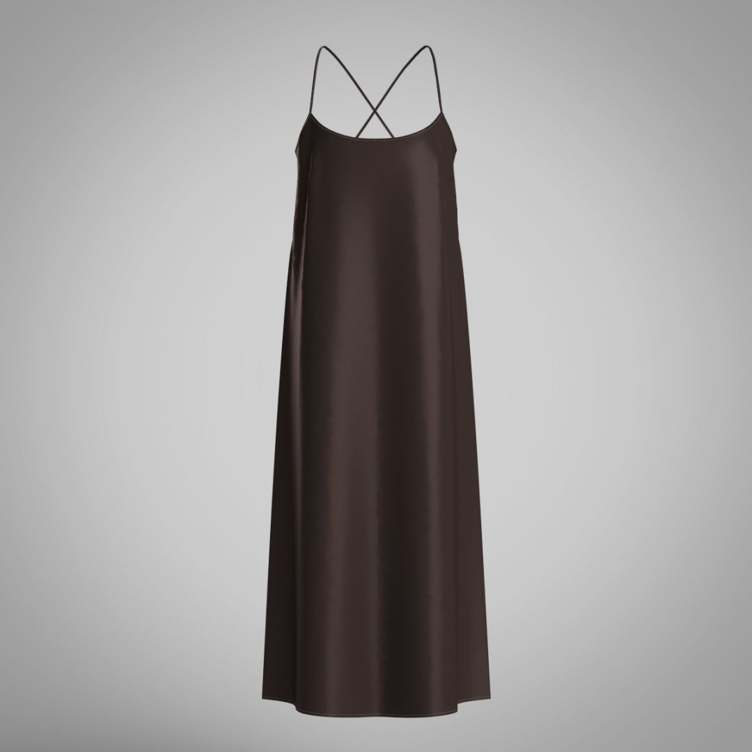 Платье-комбинация из шелка 2059.44.4 ARDI шоколадный