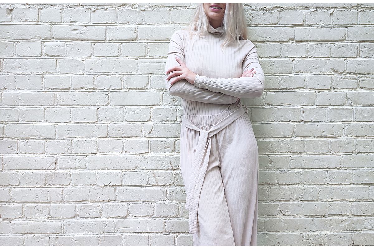 Боди из трикотажа в рубчик