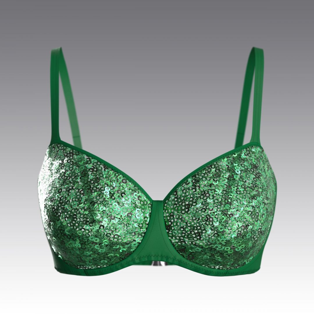 Купальный верх с пайетками 3037.12 ARDI зеленый