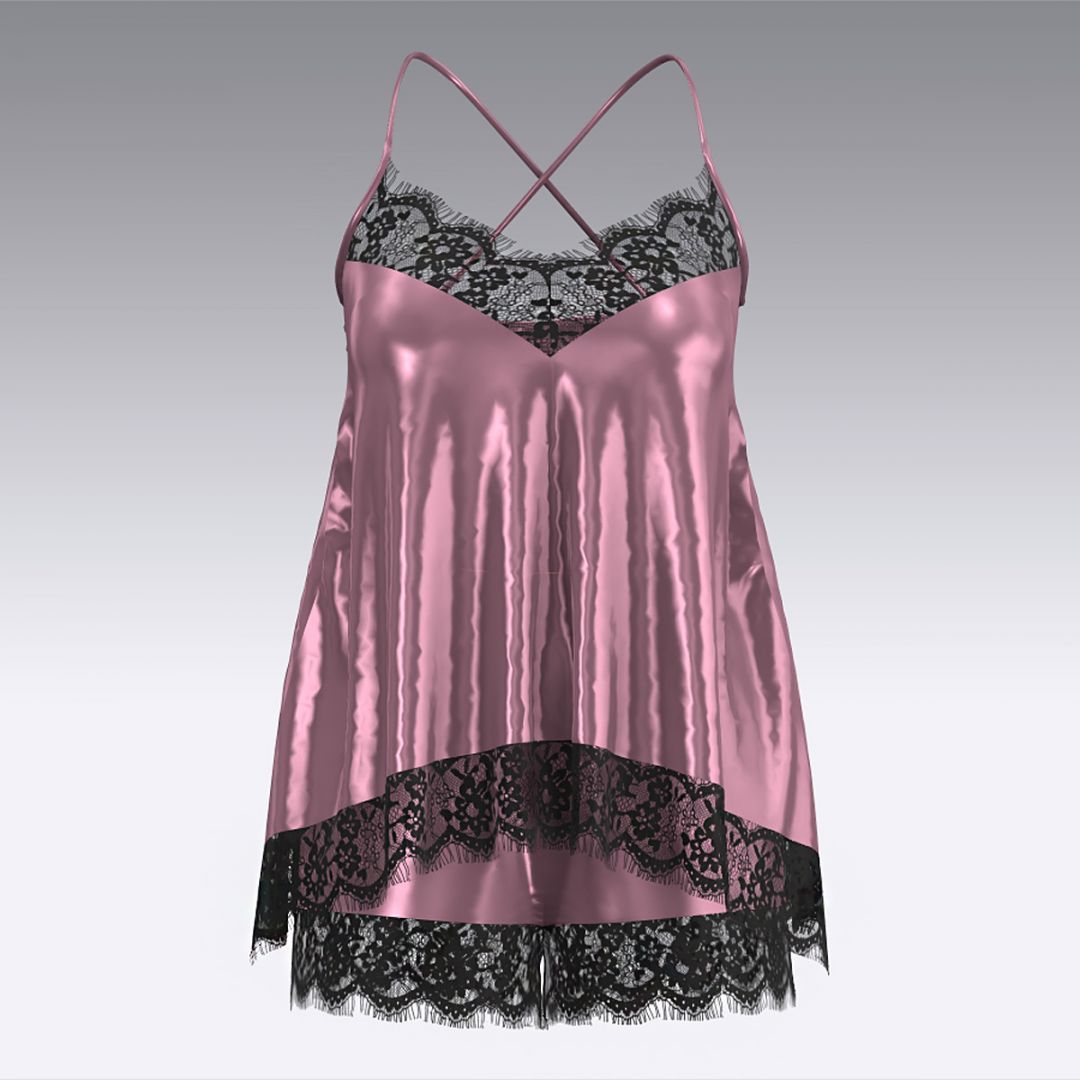 Пижама из шелка и кружева 2943.50 ARDI пион