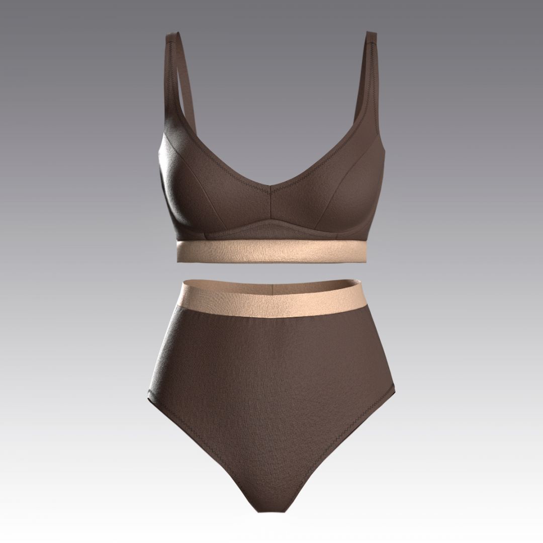 Купальник раздельный 3050.13.24  темный мокко